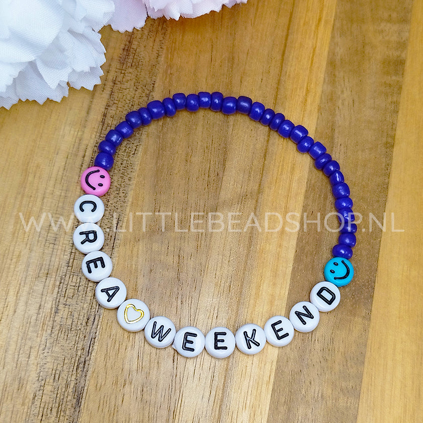 Smiley kralen multi-colour 7mm, 100 stuks
