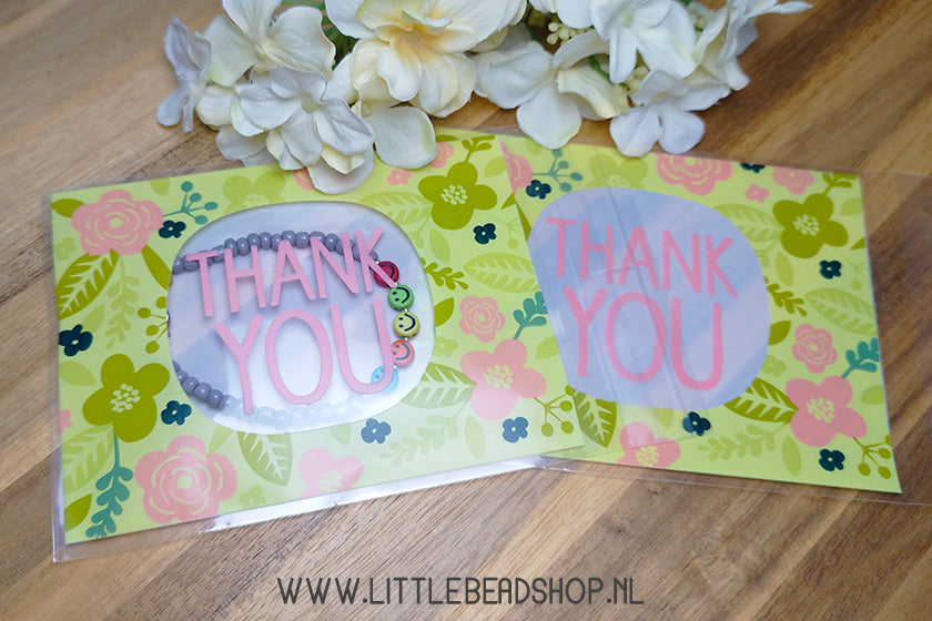 Cadeauzakjes Cellofaan Thank You Flowers, 10 stuks