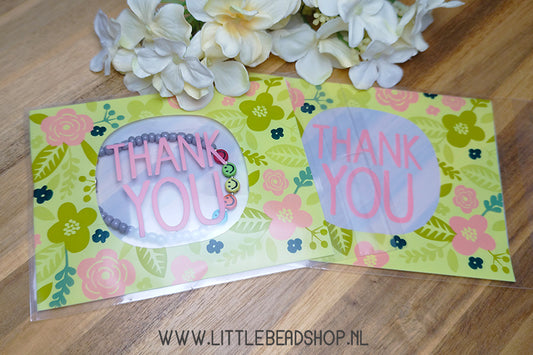 Gift Bags Cellophane Thank You Flowers, 10 pieces