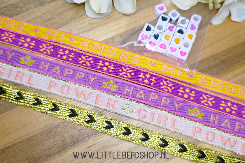 DIY-pakket Lint Armbandjes Maken 'Happy'