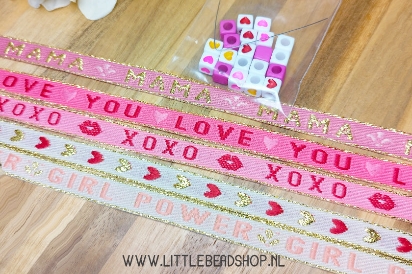 DIY-pakket Lint Armbandjes Maken 'Mama'