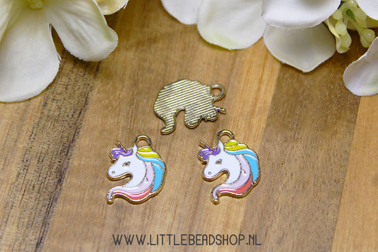 Enamel Charms Unicorn, per piece