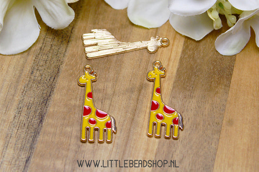 Enamel Charms Large Giraffe, per piece