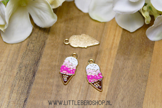 Enamel Charms Ice Cream, per piece