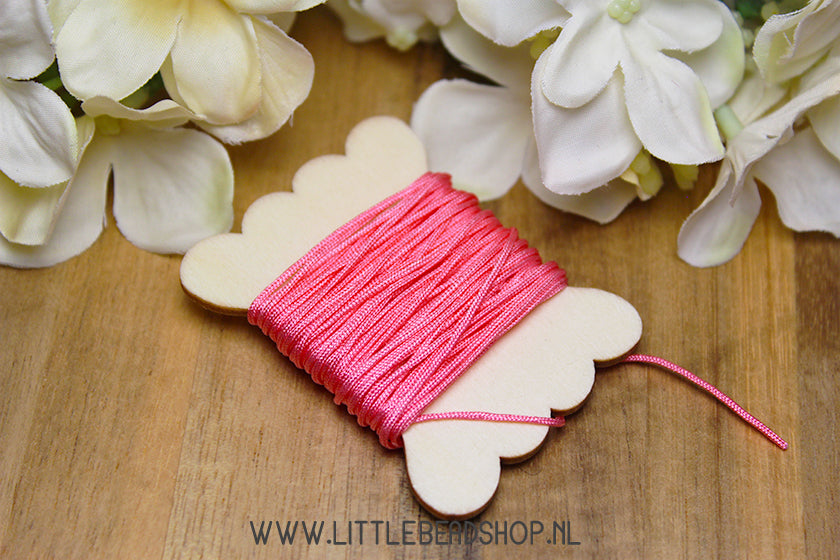 Nylon Koord Koraal Roze 0.8mm, 5 meter