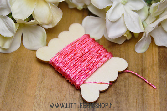 Nylon Cord Coral Pink 0.8mm, 5 meters