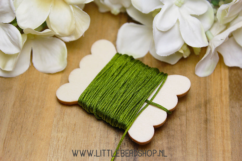 Nylon Cord Moss Green 0.8mm, 5 meters