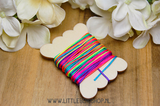 Nylon Cord Multi-Colour Neon 0.8mm, 5 meters