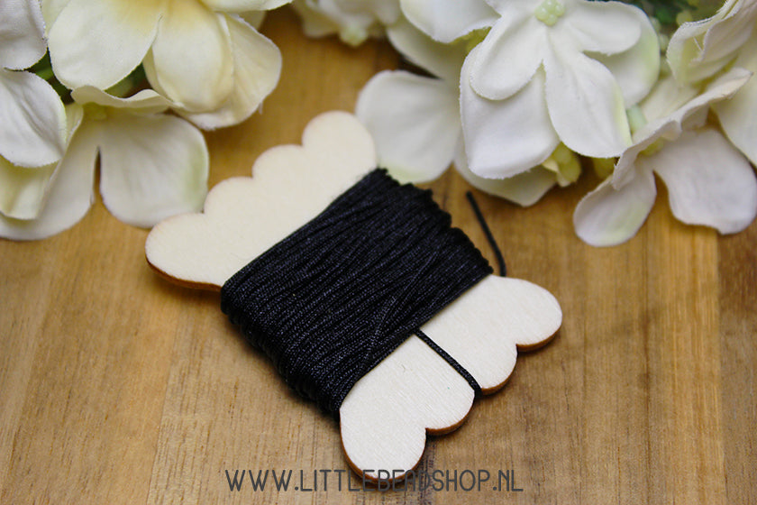 Nylon Koord Zwart 0.8mm, 5 meter