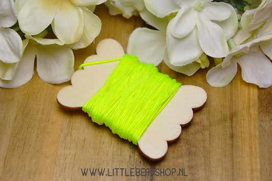 Nylon Cord Neon Yellow 0.8mm, 5 meters