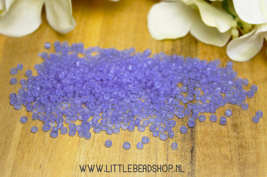 Rocailles Frosted Blue 2mm, 15 grams