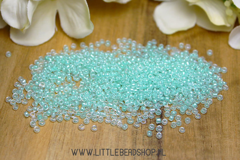 Seed Beads Transparent Light Turquoise 2mm, 15 grams