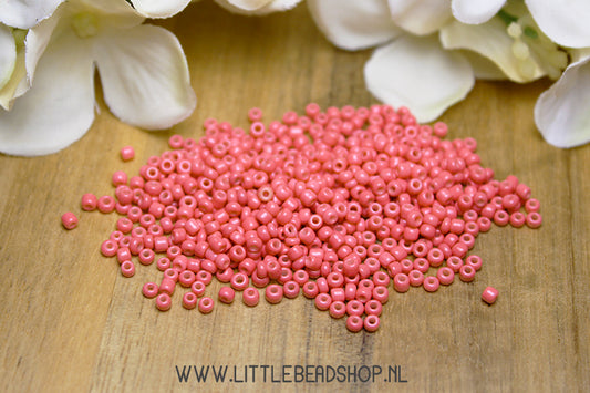 Rocailles Coral Pink 2mm, 15 grams