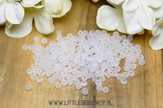 Rocailles Frosted Wit 4mm, 27 gram