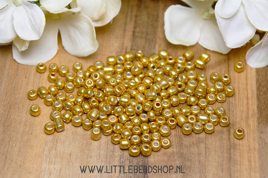 Rocailles Metallic Goud 4mm, 27 gram
