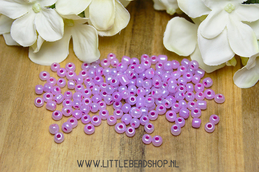 Rocailles Parel Lavendel Paars 4mm, 27 gram