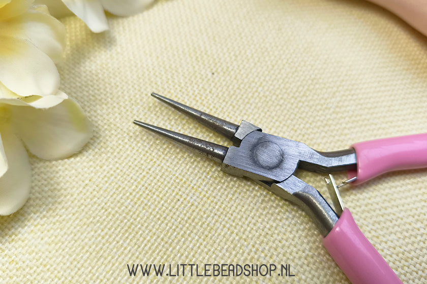 Roze rondbektang carbon staal, per stuk