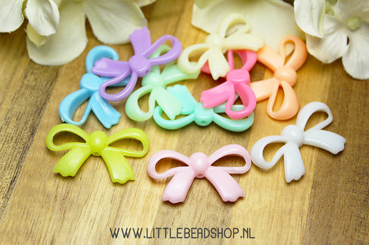 Acrylic Beads Large Bow, 10 pieces