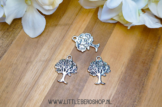 Tree of Life charms silver color, per piece