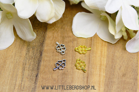 Small four-leaf clover charms, per piece