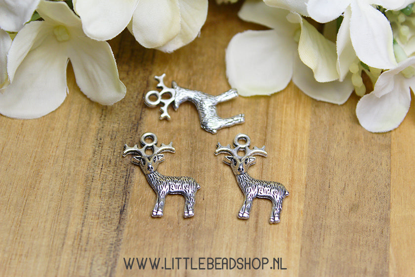 Bedels Rendier / Hert zilverkleur, per stuk