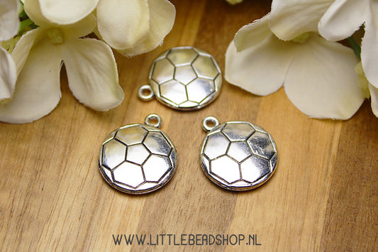 Large Silver Football Charms, per piece