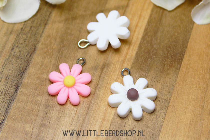Acryl Bedels Groot Bloem, per stuk