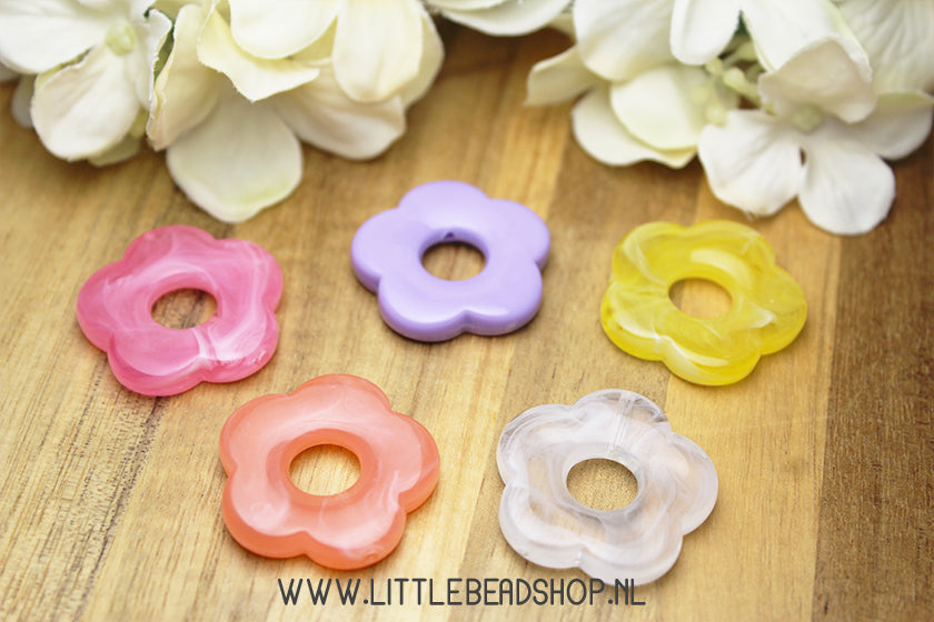 Acrylic Bead Flower Large, per piece