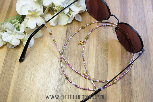 Brillenkoord eindjes goudkleur, 2 stuks