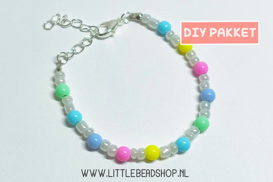 DIY-pakket Armbandje 'Simple pastel'
