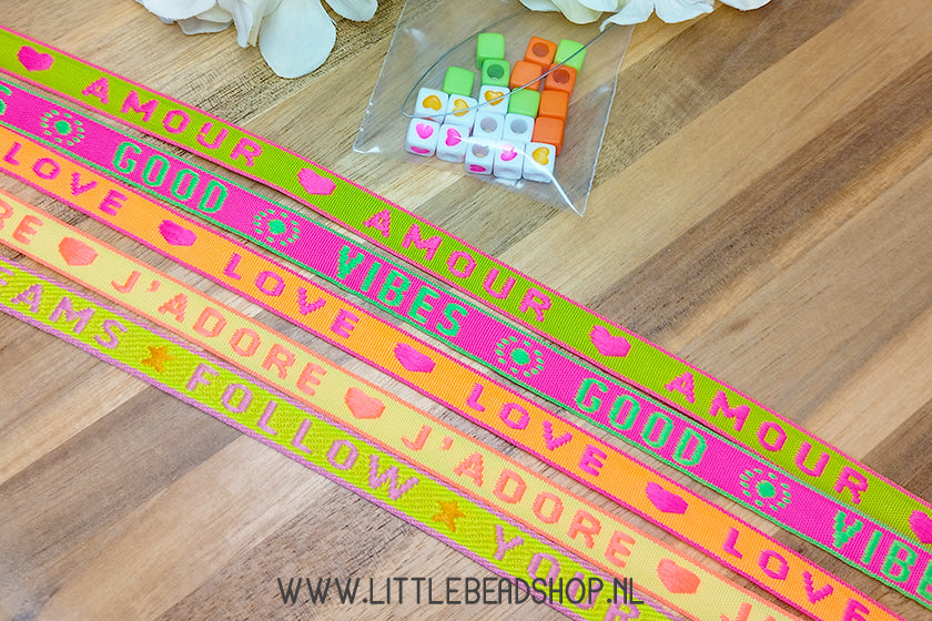 DIY-pakket Lint Armbandjes Maken 'Neon Vibes'