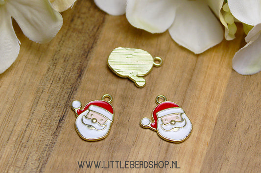 Emaille Bedels Kerstman, per stuk