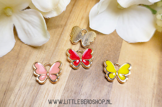 Enamel Charms Butterfly, per piece