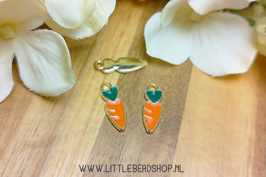 Enamel Charms Carrot, per piece