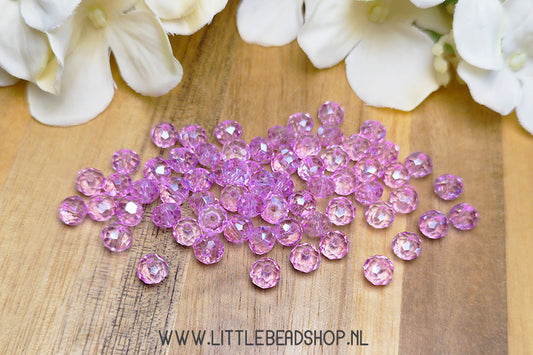 Faceted beads 6mm Light Lavender Purple, 80 pieces