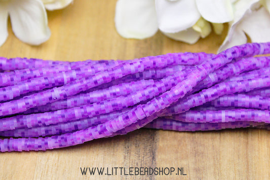 Katsuki Beads Mix Purple & White 4mm, per strand