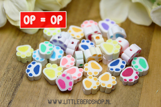 Polymer Beads Colored Legs, 30 pieces