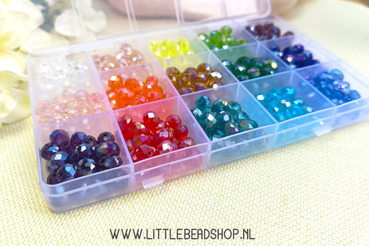 Kralenbox Facetkralen Basic & Bright, per box