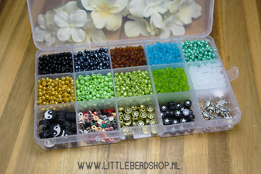 Kralenbox Nature met 4mm rocailles