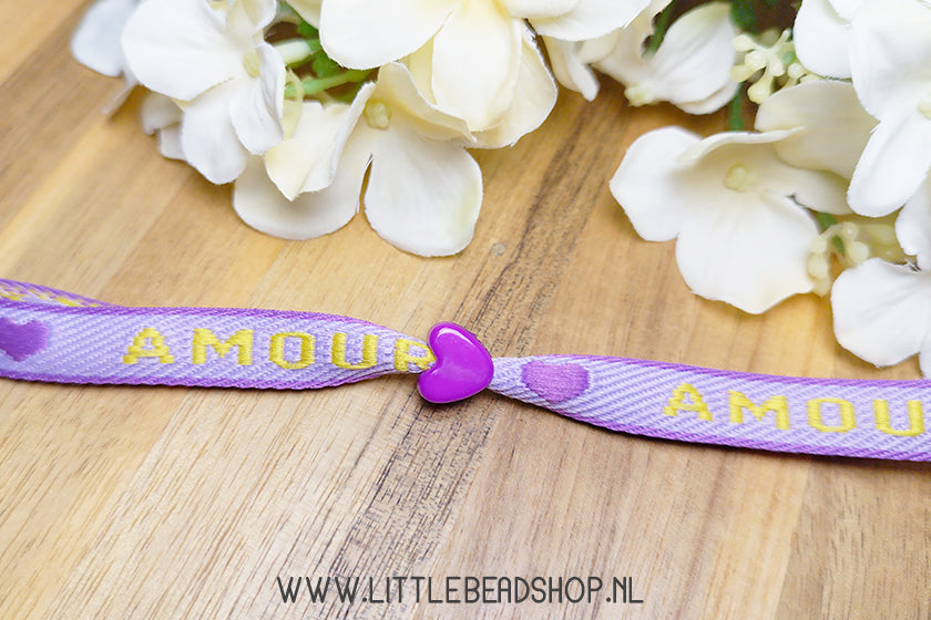 Acryl kralen Hartje Multi-Colour, +/- 30 stuks