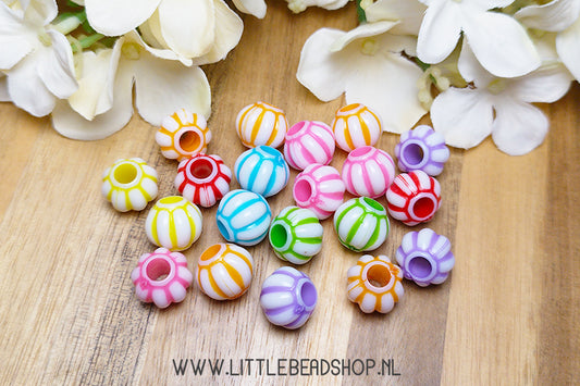 Acrylic Beads Lantern Multi-Colour, 20 pieces