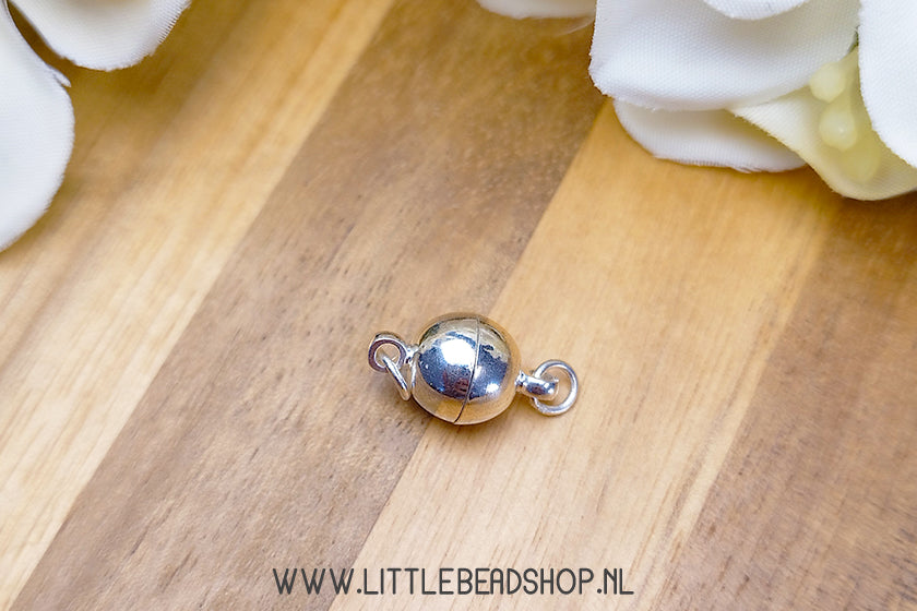 Magneet Sluitingen zilverkleur 14mm, per set