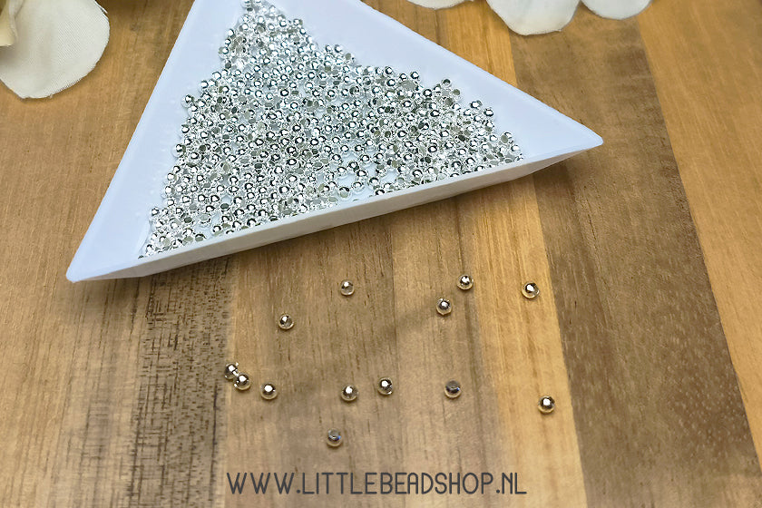 Spacer beads metal balls 2mm, +/-500 pieces