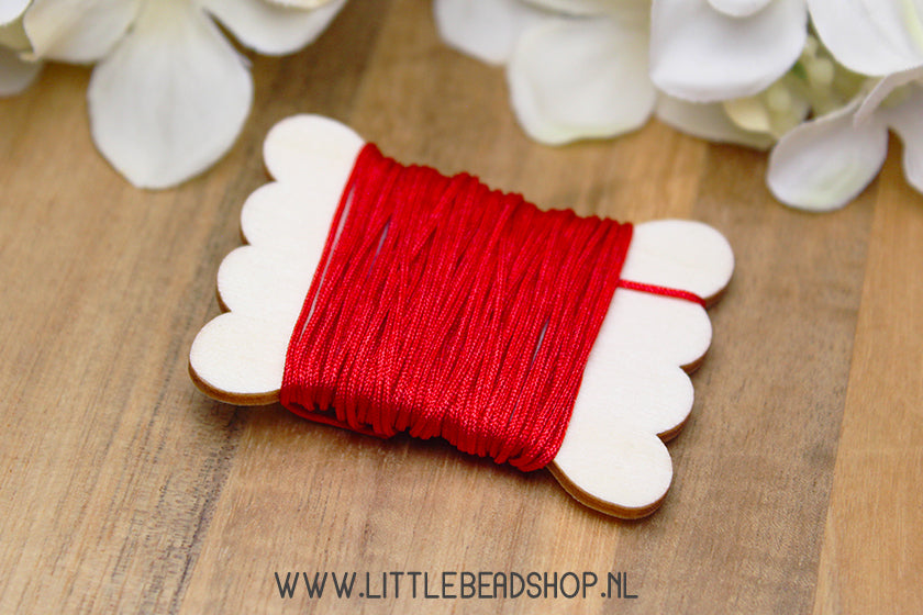 Nylon Koord Diep Rood 0.8mm, 5 meter