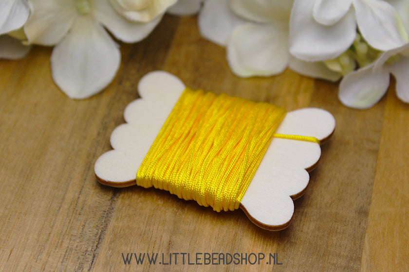 Nylon Koord Fel Geel 0.8mm, 5 meter