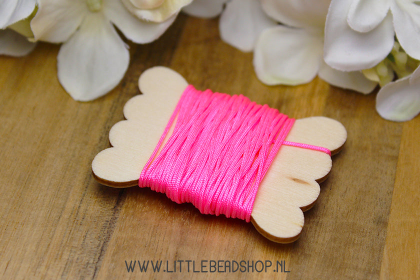 Nylon Koord Neon Roze 0.8mm, 5 meter