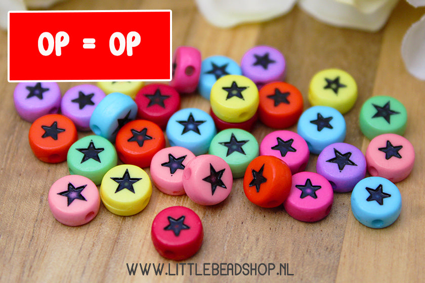 Acryl Kralen Sterretjes 7mm, 100 stuks