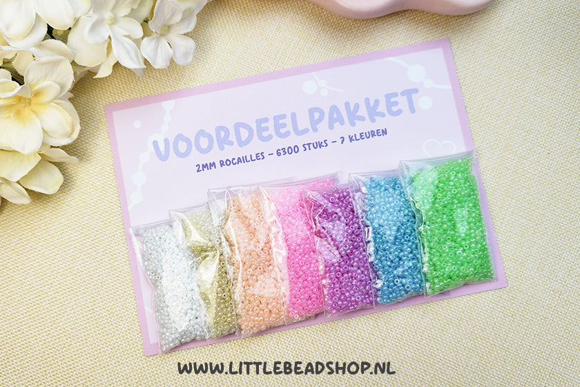 Voordeelpakket 2mm Rocailles - Cloud Nine (uitverkoop!)