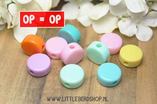 OP=OP Acryl Kralen Rond Groot Multi-Colour, 10 stuks