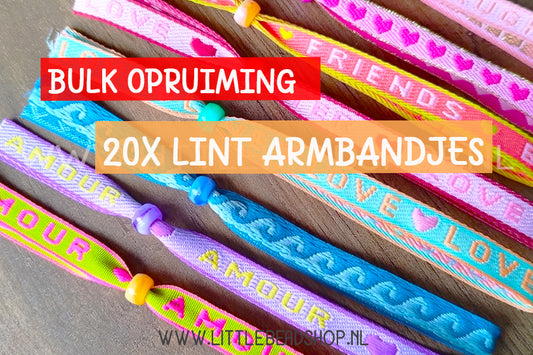 20x ribbon bracelets randomly - Surprise package